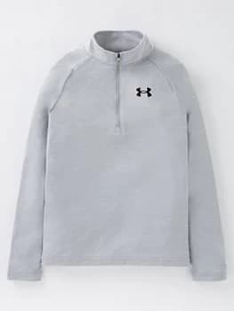 Urban Armor Gear Boys Tech 2.0 1/2 Zip Top - Grey/Black, Size S=7-8 Years