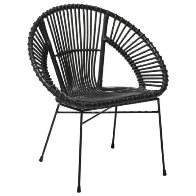 Beliani Dining Chair Sarita Rattan Black