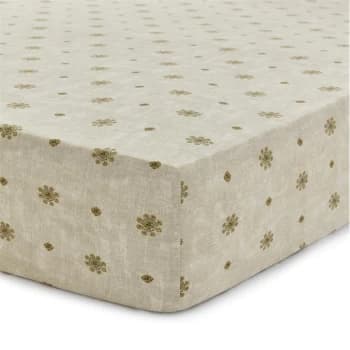 Sanderson Siam Diamond Fitted Sheet - SUMAC AND GREY