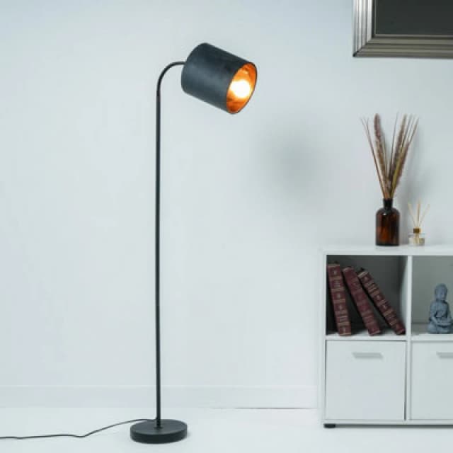 K Living Hove Floor Lamp With Grey Shade