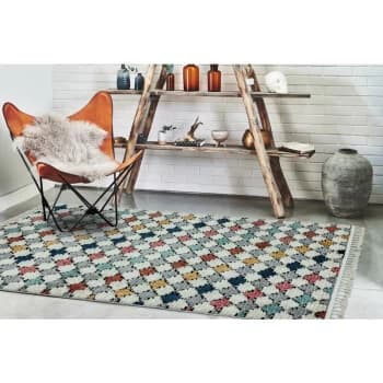 Ariana AR05 Dotty Grey 200cm x 290cm Rectangle - Grey and Ivory