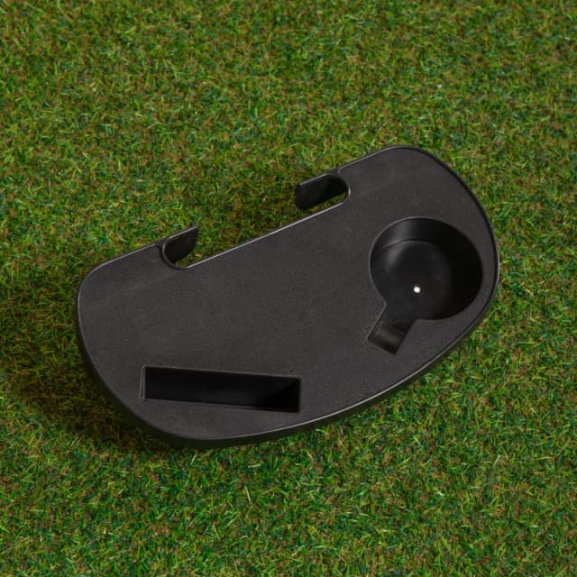 Black Plastic Cupholder Side Tray for Garden Gravity Chairs