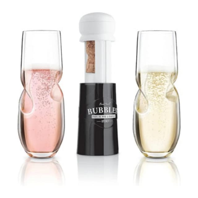 Final Touch Bubbles Glasses and Opener 3 Piece Set Multi