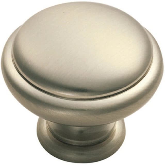 Loops Domed Top Cupboard Door Knob 34mm Diameter Satin Nickel Cabinet Handle Metallics unisex