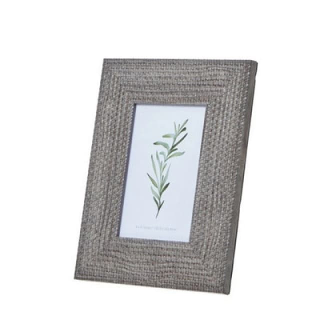 Hill Interiors Woven Photo Frame 4 X 6 - Wood - L1 X W19 X H24cm - Grey
