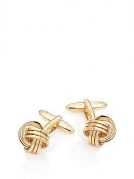 Beaverbrooks Gold Tone Knot Mens Cufflinks