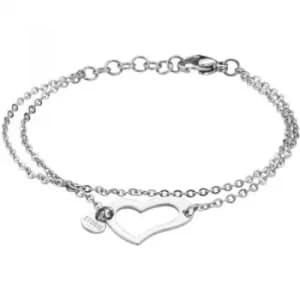 Ladies Storm Heart Bracelet Silver