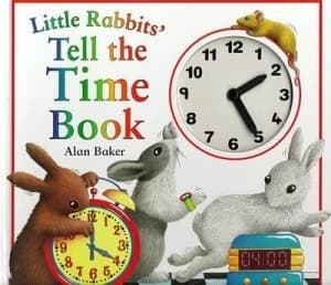 Little Rabbits Tell the Time Book by Alan Baker Hardback