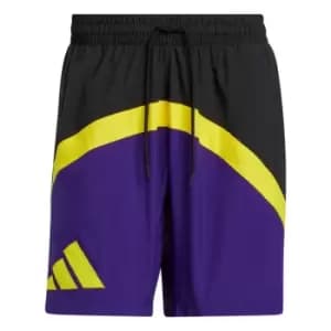 adidas Galaxy Basketball Shorts Mens - Black / Team Colleg Purple