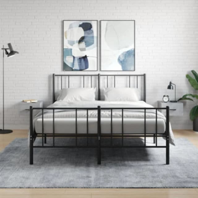 VIDAXL Wall-mounted Bedside Cabinets 2 pcs Concrete Grey 35x35x20cm Vidaxl 8720845946708
