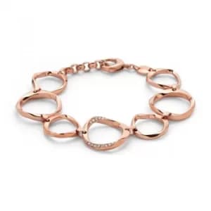 Ladies Fossil Rose Gold Plated Bracelet