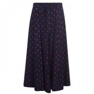 SET Spot Midi Skirt - Blue Brown 0568