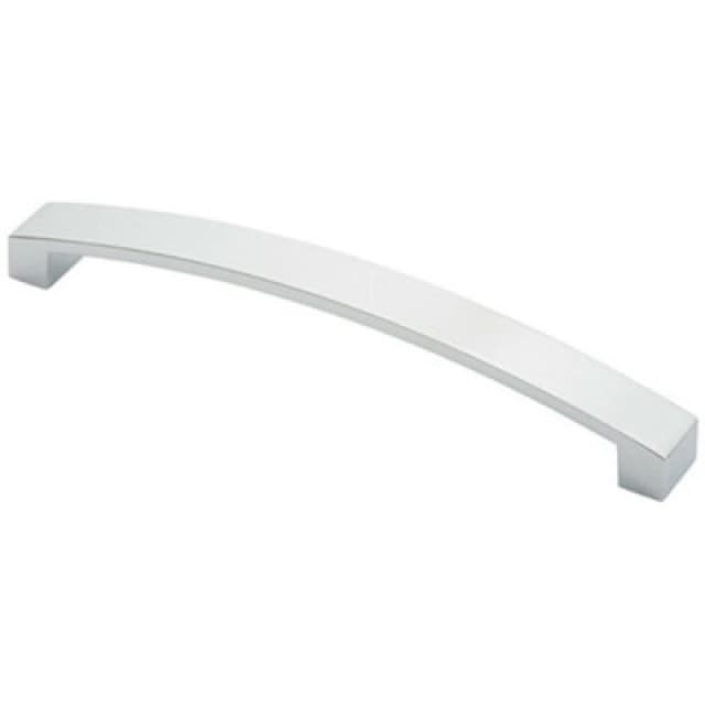Loops Flat Curved Bow Pull Handle 238 x 25mm 224mm Fixing Centres Polished Chrome Multi unisex