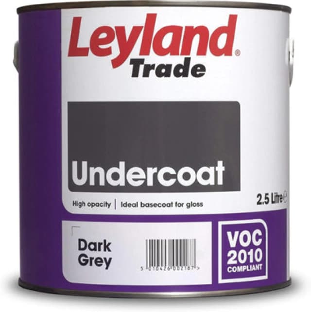 Leyland Trade Undercoat Paint - Dark Grey - 5L