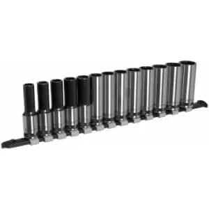 Sealey AK7995 Socket Set Deep 13pc 1/2"Sq Drive Metric - Black Series