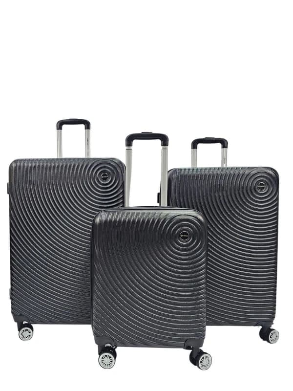 Eagles Hard Shell Suitcase 8 Wheel Luggage Case Travel Bag in Black Size: Medium Black Unisex Medium