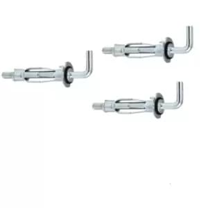 Molly Screw Plasterboard Hollow Hook Anchor Plugs Metal Cavity Wall Fixing - Pack of 10