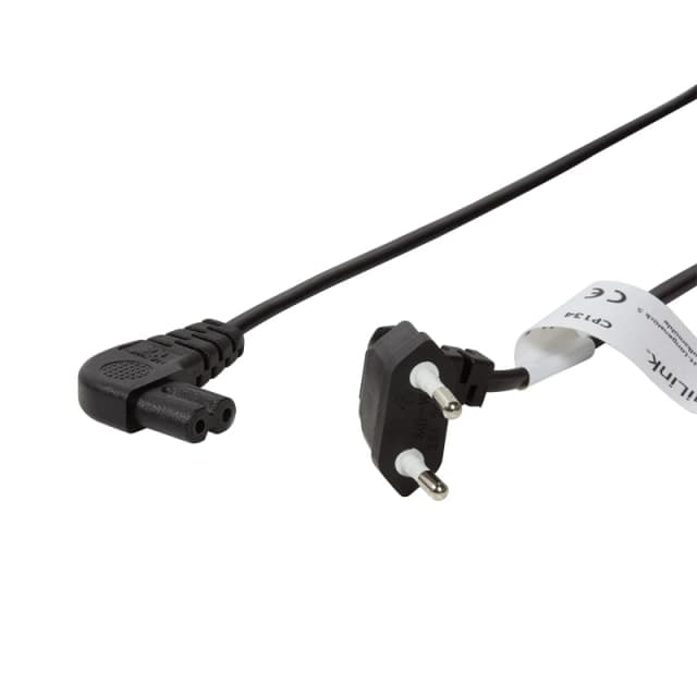 LogiLink 0.75m. CEE 7/16/IEC 60320-C7 Black CEE7/16 C7 coupler