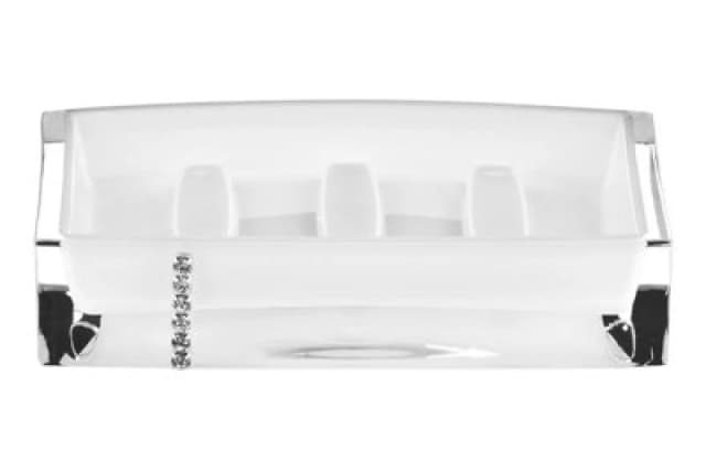 Premier Housewares Acrylic Crystal White Toothbrush Holder White