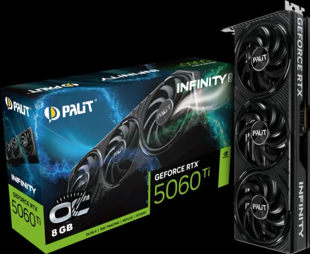 Palit GeForce RTX 5060 Ti INFINITY OC 8GB GDDR7 Graphics Card - NE7506TS19P1-GB2062S