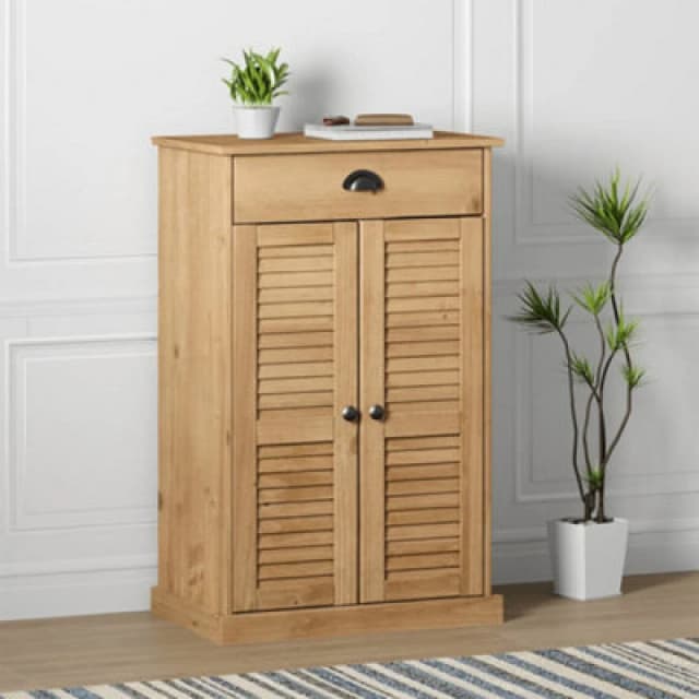 Vidaxl Shoe Cabinet Vigo 60X35X96cm Solid Wood Pine