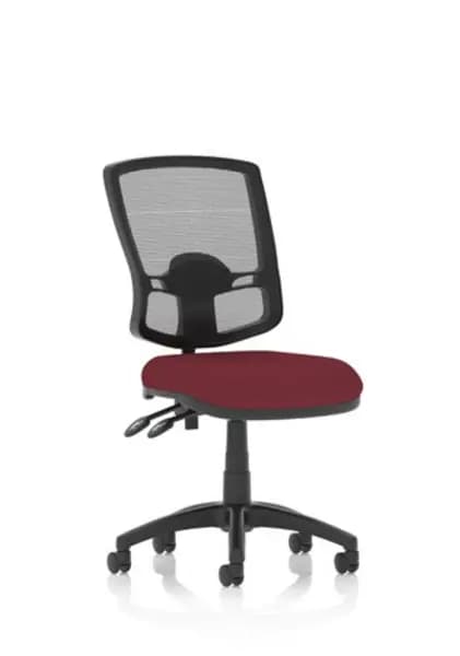 Eclipse Eclipse Plus II Lever Task Operator Chair Mesh Back Deluxe With Bespoke Colour Seat in Ginseng Chilli KCUP1606