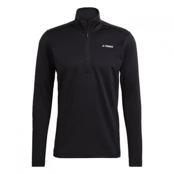 adidas Terrex Everyhike Half-Zip Fleece Jacket Mens - Black