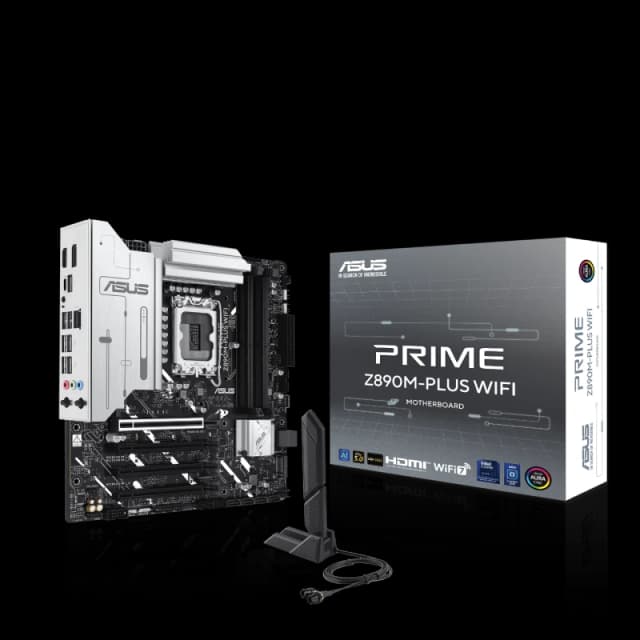 ASUS PRIME Z890M-PLUS WIFI Intel DDR5 PCIE 5.0 LGA 1851 MATX Motherboard - 90MB1J80-M0EAY0