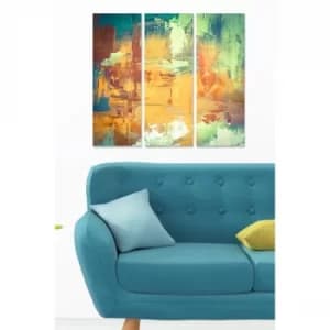MDF433209355 Multicolor Decorative MDF Painting (3 Pieces)