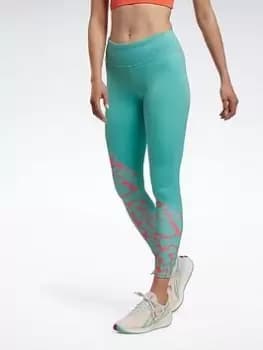 Reebok Running Printed Leggings - Blue