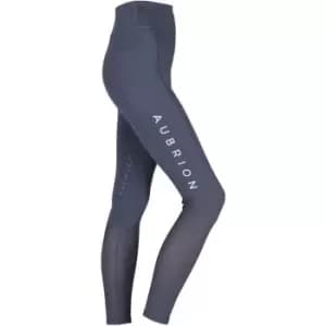 Aubrion Rhythm Mesh Junior Riding Tights - Blue