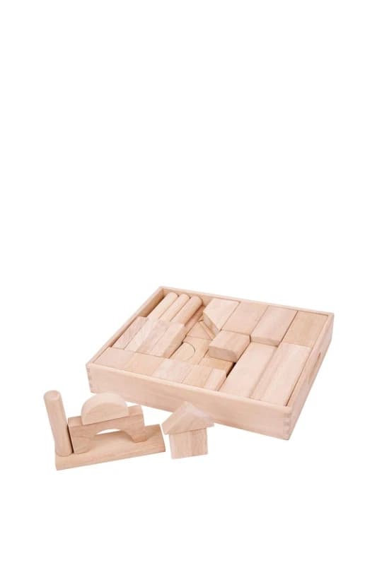 Bigjigs Toys Large Wooden Stacking Blocks Natural