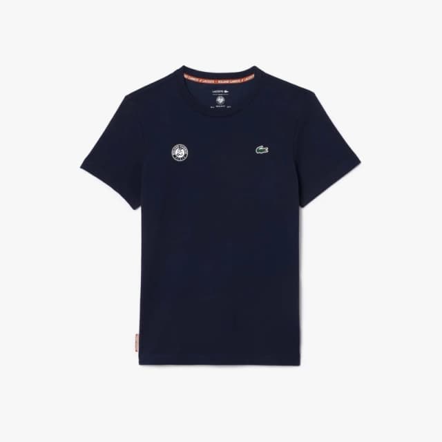 Lacoste Roland-Garros Edition Ultra Dry Tennis T-Shirt Blue male XS