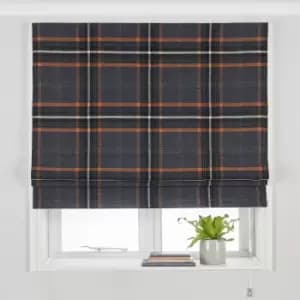 122x137cm Aviemore Tartan Check Faux Wool Roman Blackout Blind