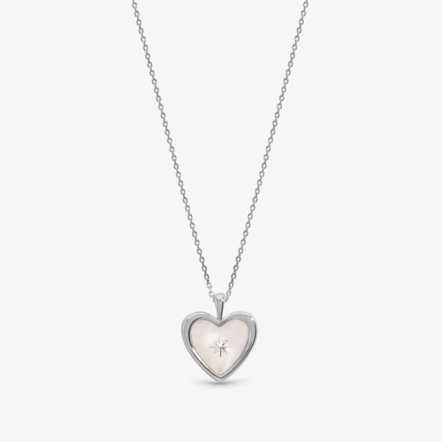 Inicio Mother of Pearl Heart Pendant - Gift Pouch Silver female One Size