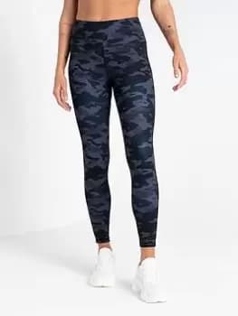 Dare 2b Laura Whitmore Influential Leggings - Black/Camo, Black Camo, Size 14, Women