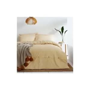The Linen Yard Holbury Duvet and Pillowcase Set (Double) (Ochre) - Ochre