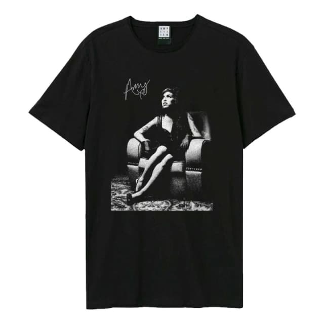 Amplified Mens Queen Of Camden Amy Winehouse T-Shirt in Black Size: XS Black Male XS