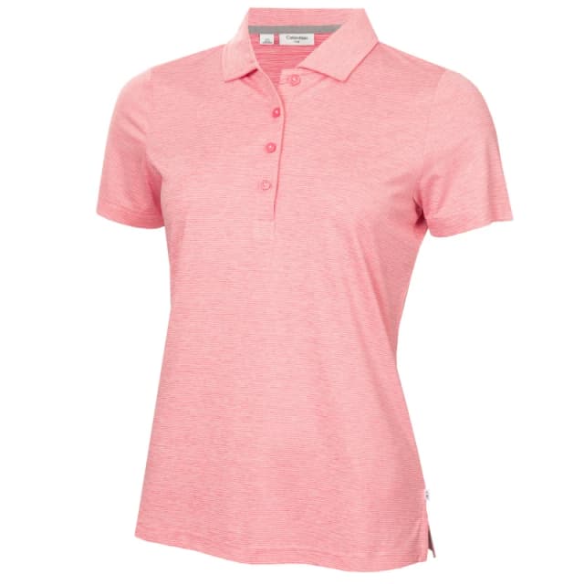 Calvin Klein Golf Womens Short-Sleeve Performance Polo Shirt Pink female 8 (XS)