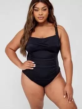 Dorina Fiji Shaping Swimsuit, Black, Size 20, Women