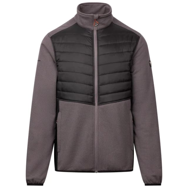 Trespass Trespass Men Hanlonton Fleece AT200 Hybrid Jacket in Mid Grey Size: Small Mid Grey S Male 5063806403913