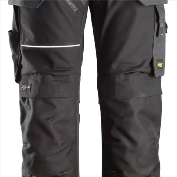 Snickers RuffWork Canvas+ Work Trousers+ Holster Pockets - Steel Grey/Black - 44