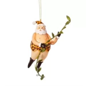 Tarzan Santa Shaped Bauble