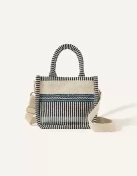 Accessorize Womens Striped Woven Cross-Body Bag