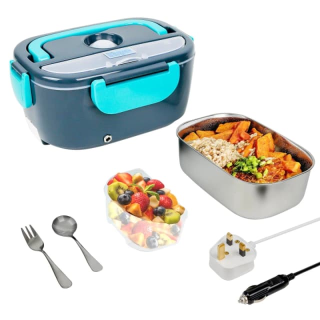 Streetwize Electric Food Heater Lunch Box Grey/Turquoise unisex 1.5L