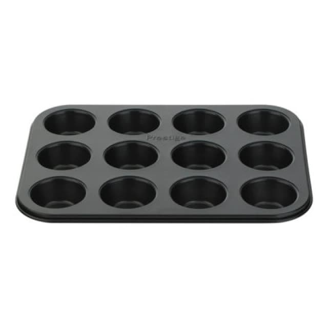 Prestige Black 'Inspire' Rectangular Steel Mini Muffin Tin - 12 Cup Black