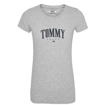 Tommy Jeans Essential Slim Fit T Shirt - LT GREY HEATHER