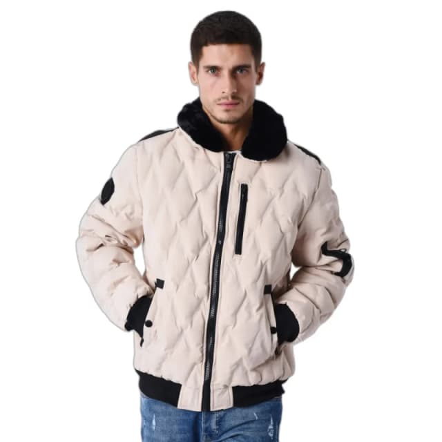 Project X Paris Furry aviator collarPuffer Jacket Project X Paris Beige Male S