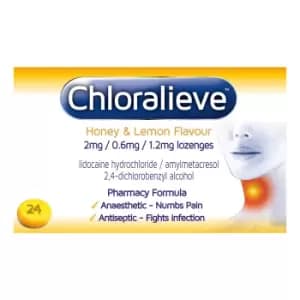 Chloralieve Honey & Lemon Sore Throat Lozenges