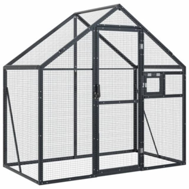 vidaXL Aviary Anthracite 179x100x185cm Aluminium, Grey 152260